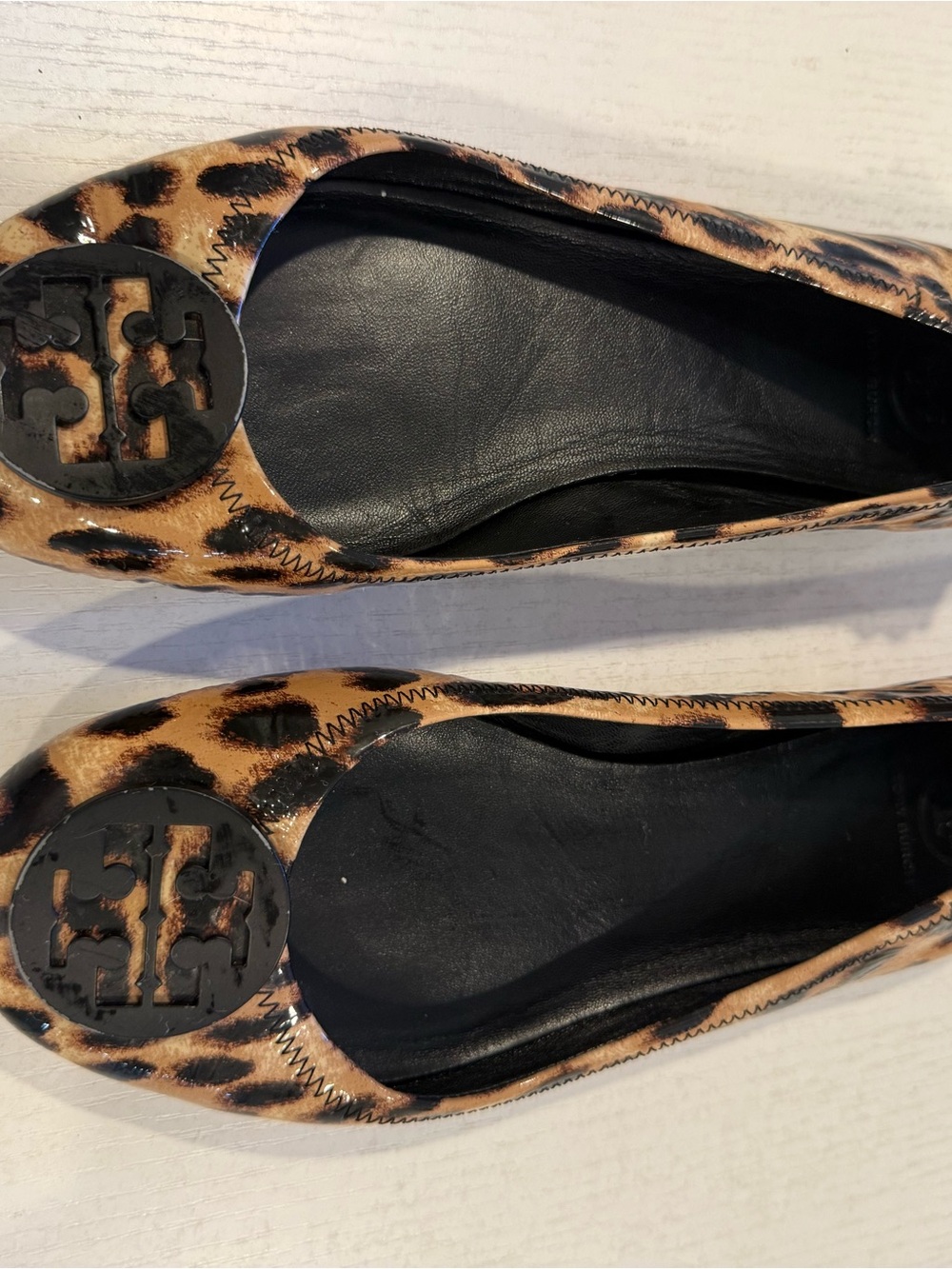 Tory Burch Leopard Print Ballet Flats - size 10 women’s